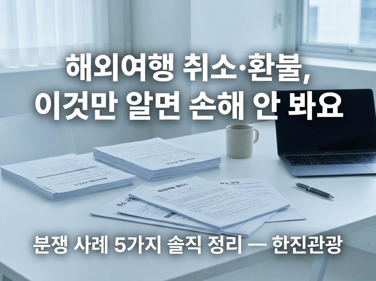 해외여행 취소·환불, 이런 경우엔 돌려받기 힘들어요 — 분쟁 사례 5가지 솔직 정리