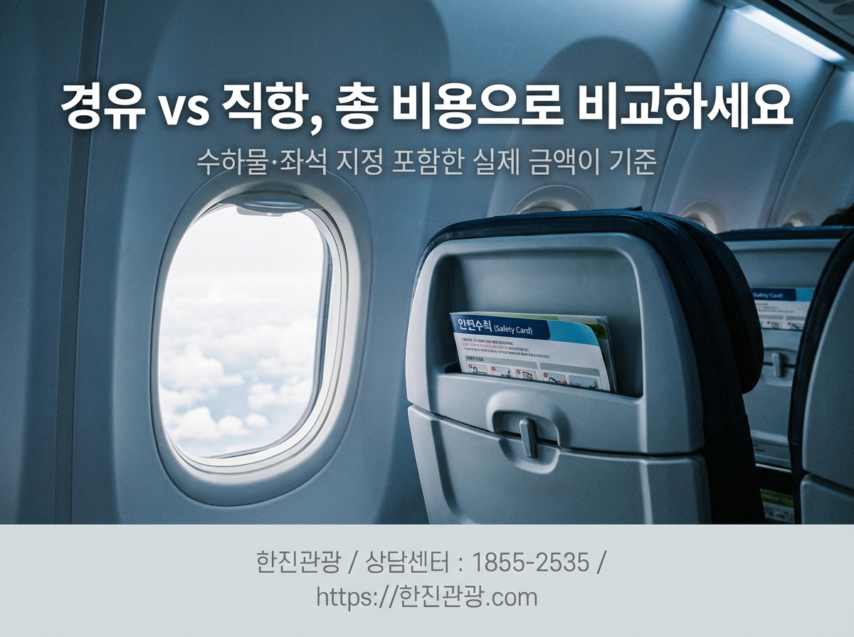 항공권 직구 vs 여행사 비교 — 실제 총 비용으로 따져야 해요