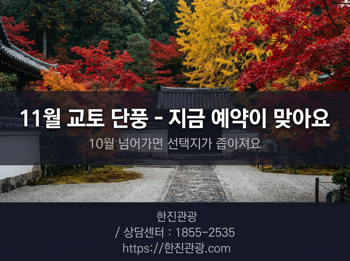 11월 교토 단풍 패키지 - 지금이 예약 적기예요
